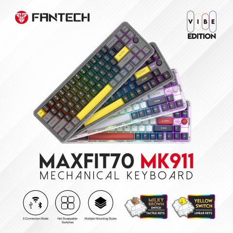 Fantech MAXFIT70 MK911 Vibe Edition Wireless 65% Mechanical Gaming Keyboard - Zapcart Technology Qatar