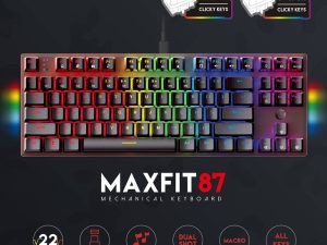 Fantech MAXFIT87 MK856 Gaming RGB Mechanical Keyboard Anti-Ghosting Detachable Type C Side Panel RGB - Zapcart Technology Qatar