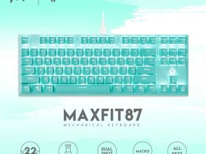FANTECH MAXFIT87 MK856 Gaming RGB Mechanical Keyboard Anti-Ghosting Detachable Type C Side Panel RGB (Green) - Zapcart Technology Qatar