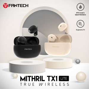 FANTECH Mithril TX1 Lite TWS Earbuds with IPX5 Sweat & Splash Resistant, Ergonomic Fit - Zapcart Technology Qatar