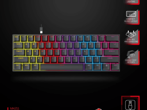FANTECH MK211 ATOM 61 KEY WIRED MECHANICAL KEYBOARD WITH RED SWITCH - Zapcart Technology Qatar