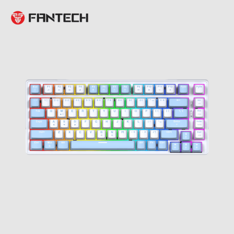FANTECH (MK612-AME-WHITE BLUE)-ATOM 83 KEY WIRED GAMING KEYBOARD - Zapcart Technology Qatar