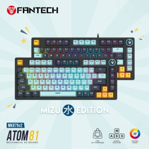 FANTECH MK875v2 ATOM 81 MECHANICAL KEYBOARD MIZU EDITION HOT-SWAPPABLE - Zapcart Technology Qatar