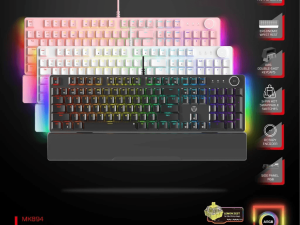 FANTECH MK894 MAXPOWER II 107 KEY Wired Hot-Swap RGB Backlight Mechanical Keyboard with Wrist Rest - Zapcart Technology Qatar