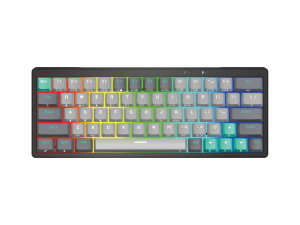 FANTECH MK912 small wireless keyboard 60%, 3 connection modes USB2.4 Ghz / Bluetooth5.0 / USB C cable (MERCURY) - Zapcart Technology Qatar