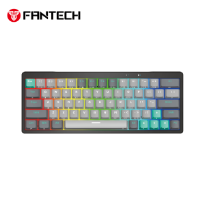 FANTECH MK912 small wireless keyboard 60%, 3 connection modes USB2.4 Ghz / Bluetooth5.0 / USB C cable (MERCURY) - Zapcart Technology Qatar