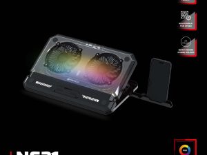 FANTECH (NC21-BLACK)-FANTECH RGB LAPTOP COOLER - Zapcart Technology Qatar
