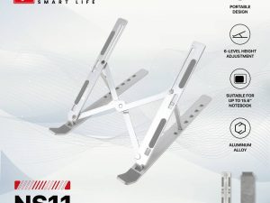 Fantech Notebook Laptop Stand NS11/NS12 Aluminum Alloy N Folding Laptop Stand Metal Laptop Cooling Rack Office - Zapcart Technology Qatar
