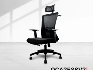 Fantech OCA258SV2 Office Chair Black Mesh Modern Revolving Wheels With Adjustable Armrest Headrest Comfortable Executive Chair - Zapcart Technology Qatar