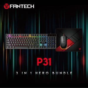 FANTECH P31 HERO BUNDLE GAMING SET WIRED KEYBOARD, MOUSE, MOUSEPAD FOR PC LAPTOP - Zapcart Technology Qatar