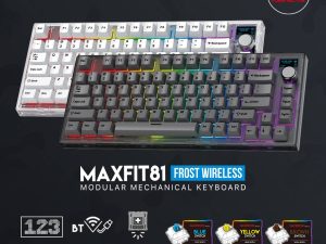 FANTECH PBT WIRELESS MECHANICAL KEYBOARD WITH BLUE SWITCH (MK910-FROST) - Zapcart Technology Qatar