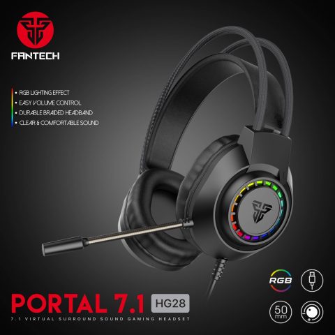 FANTECH PORTAL 7.1 HG28 USB Headset Gaming RGB - Zapcart Technology Qatar