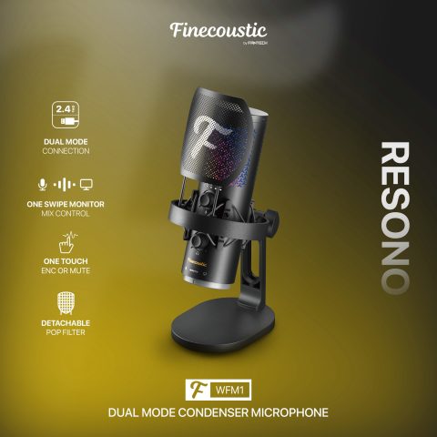 FANTECH RESONO WFM1 Finecoustic – WavePro Wireless Dual Mode Microphone - Zapcart Technology Qatar