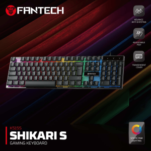 FANTECH SHIKARI S 104 KEY FANTECH WIRED MEMBRANE KEYBOARD (K515S BLACK) - Zapcart Technology Qatar