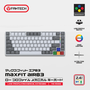 FANTECH SUPER MAXFIT AIR83 MK915 75% LOW PROFILE WIRELESS MECHANICAL KEYBOARD - 3 Connection Mode - Zapcart Technology Qatar