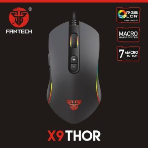 FANTECH THOR X9 WIRED MACRO RGB 4800DPI 7 BUTTONS GAMING MOUSE - Zapcart Technology Qatar