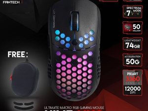 FANTECH UX2 Gaming Mouse Lightweight Honeycomb Shell 74G And PIXART 3360 500 To 12000 DPI RGB Marco Mouse For PC Gaming - Zapcart Technology Qatar