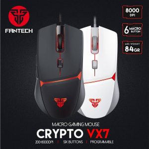 FANTECH VX7 Crypto 6D Light weight Macro Programmable Gaming Mouse - Zapcart Technology Qatar
