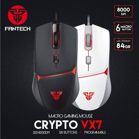 FANTECH VX7 Crypto 6D Light weight Macro Programmable Gaming Mouse - Zapcart Technology Qatar