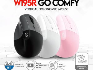 Fantech W195R GO Comfy Vertical Ergonomic Design Wireless & Bluetooth Connection Compact Mouse - Zapcart Technology Qatar