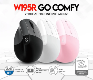 Fantech W195R GO Comfy Vertical Ergonomic Design Wireless & Bluetooth Connection Compact Mouse - Zapcart Technology Qatar