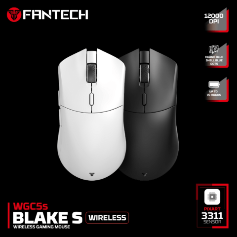 FANTECH WGC5S BLAKE WIRELESS GAMING MOUSE 12000 DPI PIXART 3311 SENSOR - Zapcart Technology Qatar