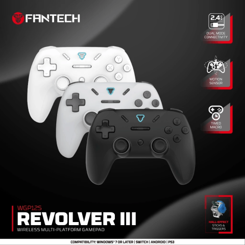 FANTECH WGP12s REVOLVER III WIRELESS MULTI-PLATFORM GAMEPAD Gaming Controller - Zapcart Technology Qatar