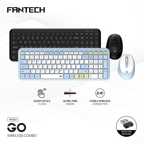 FANTECH (WK901) GO 99 KEYS WIRELESS OFFICE COMBO - Zapcart Technology Qatar