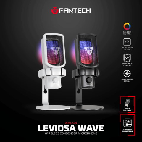 FANTECH WMCX01 LEVIOSA Wave Wireless Condenser Microphone - Zapcart Technology Qatar