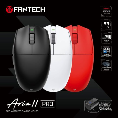 FANTECH XD7V2P - ARIA II PRO WIRELESS GAMING MOUSE - Zapcart Technology Qatar