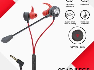 FANTECH(EG5-BLACK)-SCAR II EG5 3.5MM WIRED GAMING EARBUDS - Zapcart Technology Qatar