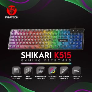 FANTECH(K515)-SHIKARI K515 104 KEY WIRED MEMBRANE KEYBOARD - Zapcart Technology Qatar