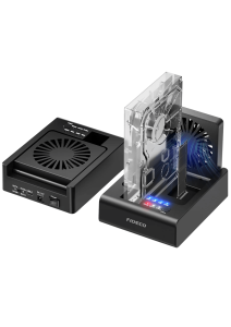 FIDECO MS01-BLACK HDD/SSD + NVMe Clone Docking Station (Supports 2.5,3.5 INCH SATA HDD & SSD Supports M.2 NVMe SSD (M-Key / B+M Key)) - Zapcart Technology Qatar