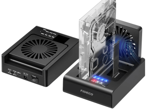 FIDECO MS01-BLACK HDD/SSD + NVMe Clone Docking Station (Supports 2.5,3.5 INCH SATA HDD & SSD Supports M.2 NVMe SSD (M-Key / B+M Key)) - Zapcart Technology Qatar