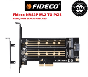 FIDECO NVS2P M.2 TO PCIE NVME / NGFF EXPANSION CARD SUPPORT 22110 NVS2AP BLACK - Zapcart Technology Qatar