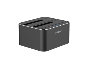 FIDECO YPZ04-S2-U3 USB3.0 DUAL BAY DOCKING FOR 2.5" 3.5" SATA HDD/ SSD MR114 Black (MR114BK) - Zapcart Technology Qatar