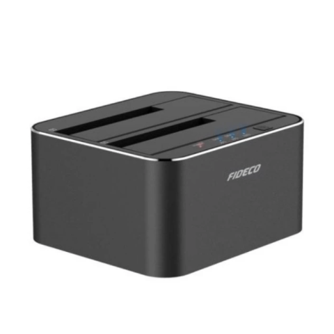 FIDECO YPZ04-S2-U3 USB3.0 DUAL BAY DOCKING FOR 2.5" 3.5" SATA HDD/ SSD MR114 Black (MR114BK) - Zapcart Technology Qatar