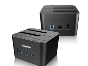 FIDECO (YPZ04-S2H)-Dual Bay HDD Docking Station With Built-in 3*USB 3.0 HUB - Zapcart Technology Qatar