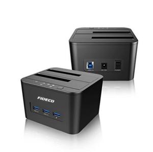 FIDECO (YPZ04-S2H)-Dual Bay HDD Docking Station With Built-in 3*USB 3.0 HUB - Zapcart Technology Qatar