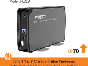 FIDECO(A3U-U3)-3.5 INCH SATA Case+FAN(USB3.0+2A) - Zapcart Technology Qatar