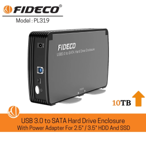 FIDECO(A3U-U3)-3.5 INCH SATA Case+FAN(USB3.0+2A) - Zapcart Technology Qatar