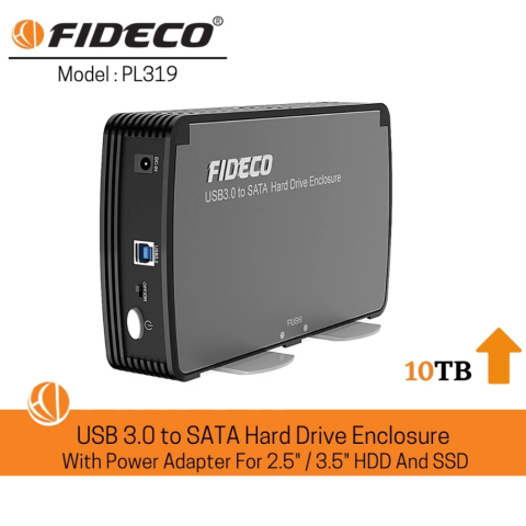 FIDECO(A3U-U3)-3.5 INCH SATA Case+FAN(USB3.0+2A) - Zapcart Technology Qatar