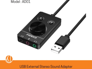 FIDECO(AD01)-USB EXTERNAL STEREO SOUND ADAPTER - Zapcart Technology Qatar