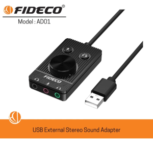 FIDECO(AD01)-USB EXTERNAL STEREO SOUND ADAPTER - Zapcart Technology Qatar