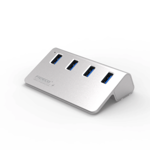 FIDECO(H418S WITH POWER)-USB3.2 GEN2 10G 4 PORT-SILVER - Zapcart Technology Qatar