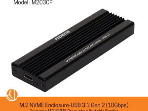 FIDECO(M203CP)- USB3.1 TO M.2 NVME SSD Enclosure-M-KEY - Zapcart Technology Qatar