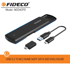 FIDECO(M204CPS)-USB3.1 TO M.2 NVME SSD & NGFF SSD ENCLOSURE (B-KEY&M-KEY) - Zapcart Technology Qatar