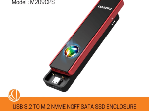 FIDECO(M209CPS)-USB3.1 TO M.2 NVME SSD & NGFF SSD ENCLOSURE WITH FAN (B-KEY&M-KEY) - Zapcart Technology Qatar