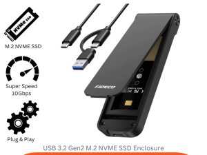 FIDECO(M210CP-BLACK)-USB3.1 TO M.2. NVME SSD ENCLOSURE - Zapcart Technology Qatar