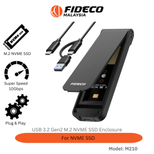 FIDECO(M210CP-BLACK)-USB3.1 TO M.2. NVME SSD ENCLOSURE - Zapcart Technology Qatar